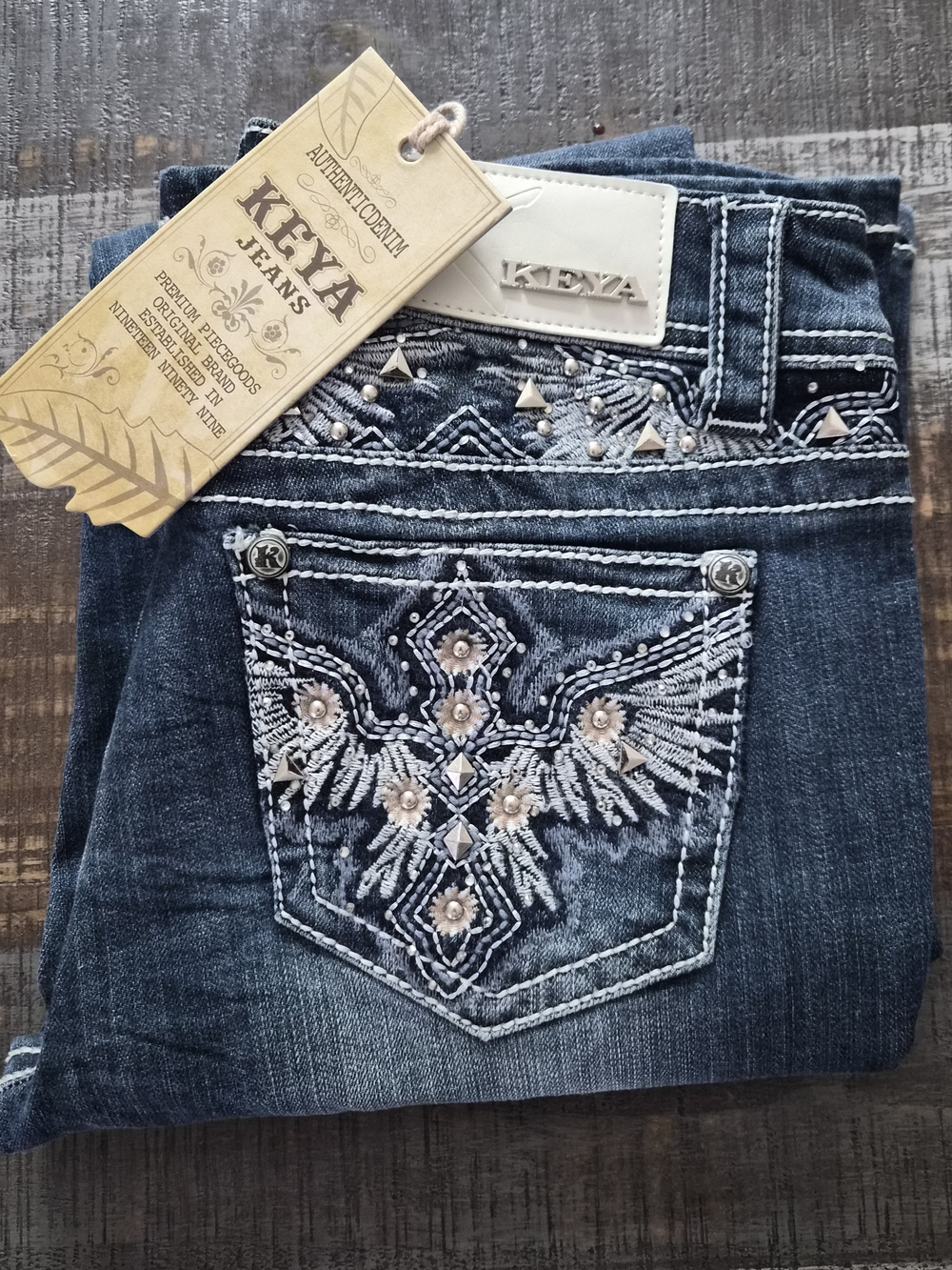 Authentic Denim Keya Jeans! Bootcut, Bling, & Distressed ~ Various  Sizes ~ BNWT